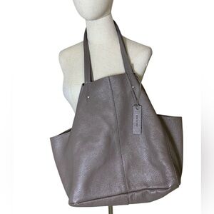 American Eagle Outfitters genuine leather tote bag in taupe